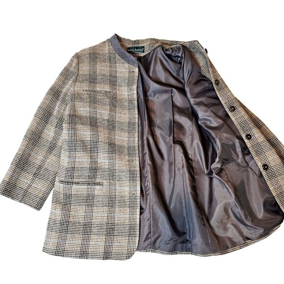 Harve Benard by Benard Holtzman Wool Plaid Womens Size 14 Lined Jacket Twead - Picture 8 of 11